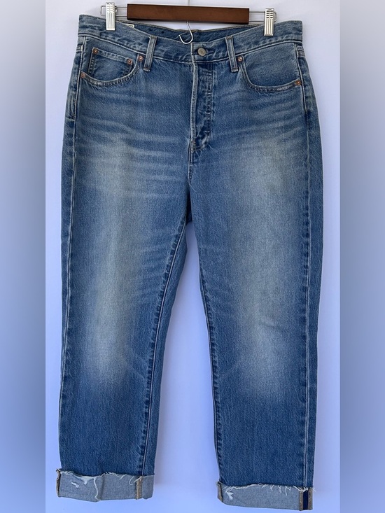 GAP Denim - GAP Denim Women’s Boyfriend Mid Rise Jeans Button‎ Fly Raw Hem Size 30 10